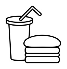 Aufkleber - fast food icon. Element of fast food for mobile concept and web apps icon. Thin line icon for website design and development, app development