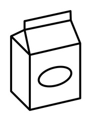 Poster - milk in package icon. Element of fast food for mobile concept and web apps icon. Thin line icon for website design and development, app development