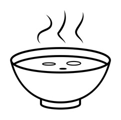 Poster - bowl of soup icon. Element of fast food for mobile concept and web apps icon. Thin line icon for website design and development, app development
