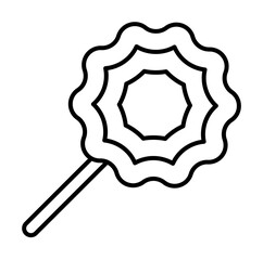 Aufkleber - lollipop icon. Element of fast food for mobile concept and web apps icon. Thin line icon for website design and development, app development