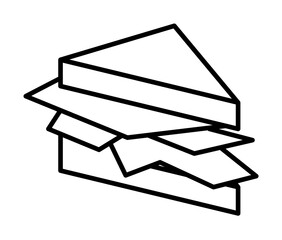 Aufkleber - sandwich icon. Element of fast food for mobile concept and web apps icon. Thin line icon for website design and development, app development