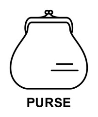 Aufkleber - woman purse icon. Element of women accessories with names icon for mobile concept and web apps. Thin line woman purse icon can be used for web and mobile. Premium icon