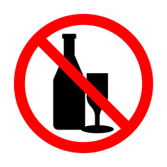 Aufkleber - alcohol prohibited icon. Element of ptohibited sign for mobile concept and web apps. Sign of alcohol prohibited icon can be used for web and mobile