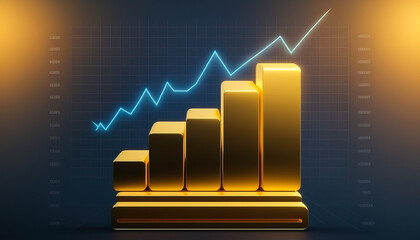 Wall Mural - An attractive image of a business chart showing the commercial success of a company - ai generated.