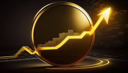 Wall Mural - A sleek and professional chart showing a commercial company's economic performance - ai generated.