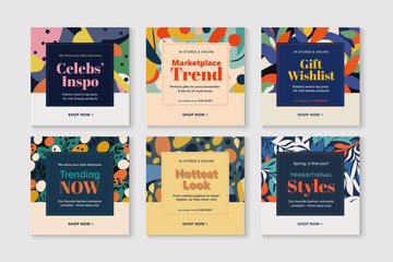 Wall Mural - modern promotion square web banner for social media mobile apps. elegant sale and discount promo bac