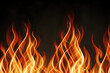 © sky studio - Clip art of burning fire, black background