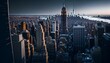 New York City Skyline Vector Art Illustration Created With Generative Ai