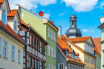 Wall Mural - View of a street in the old town of German town Coburg