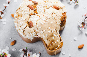 Sticker - Colomba, Italian Easter Dove Cake on Bright Background