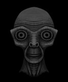Fototapeta  - Alien creature, sketch - digital painting