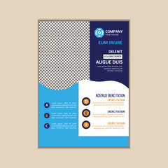 Corporate business flyer template simple and clean a4 size vector design