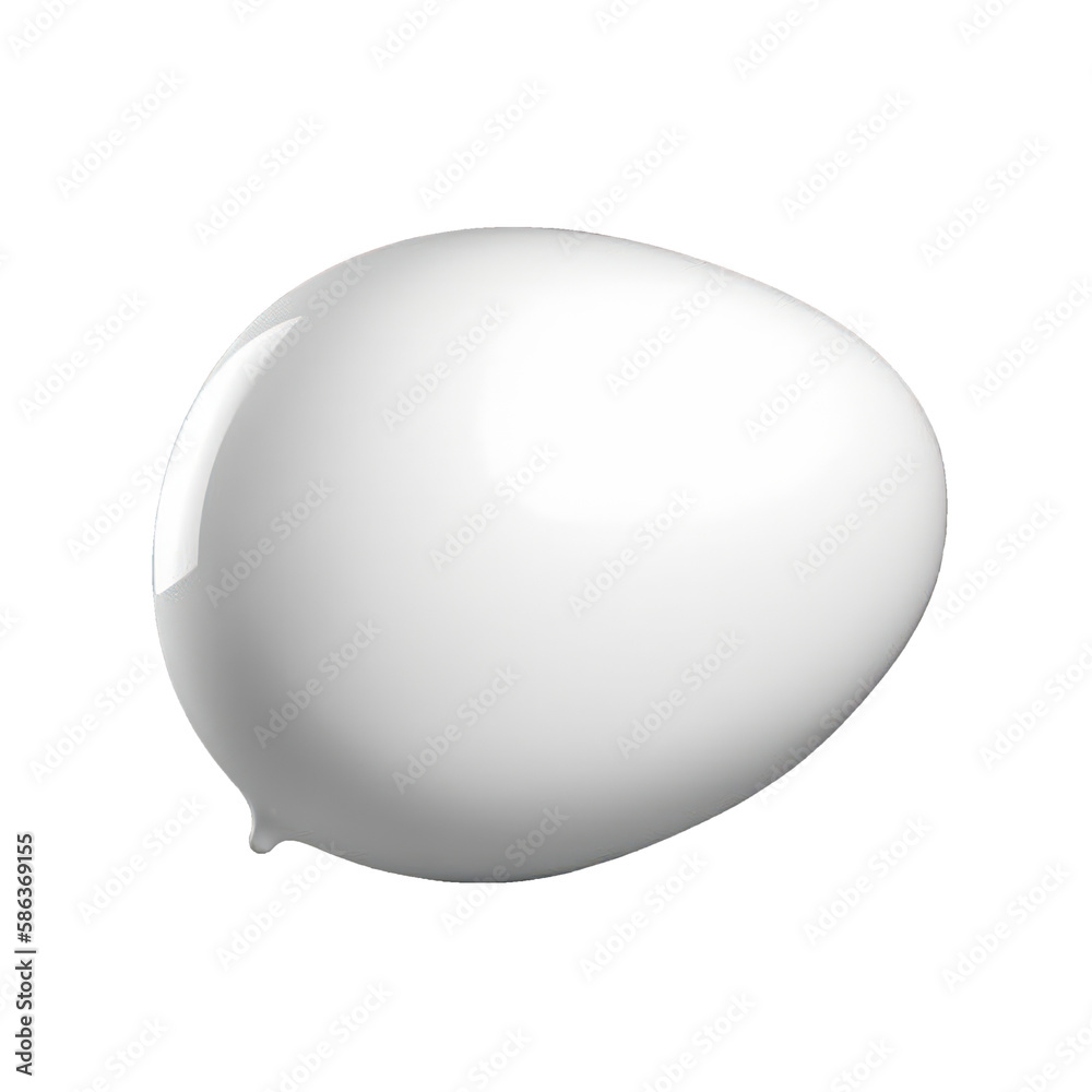 Blank empty white speech bubble on transparent background created with ...
