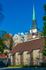 Poster - Detail of the medieval fortification in the Estonian capital Tallin.