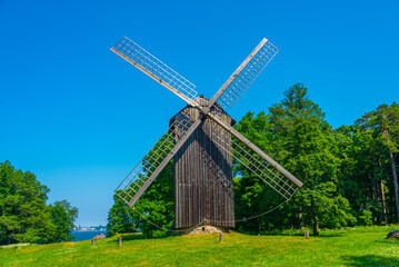 Poster - Wind mill at the Estonian Open Air Museum in Tallin