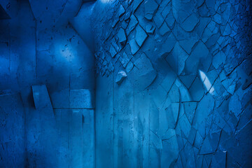 Canvas Print - Abstract blue stone wall texture background