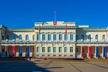 Wall Mural - View of the presidential palace in Vilnius, Lithuania