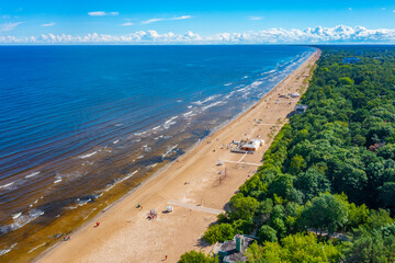 Sticker - Panorama view of a beach in Jurmala, Latvia