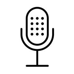 Poster - old retro microphone icon