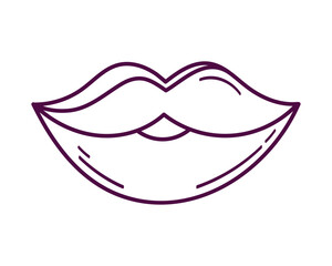 Sticker - female lips doodle