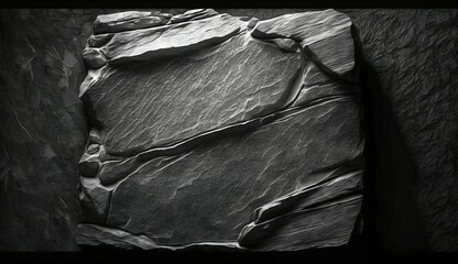 Poster - Dark grey black slate texture background. Generative AI
