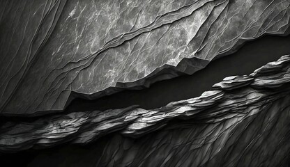 Poster - Dark grey black slate texture background. Generative AI