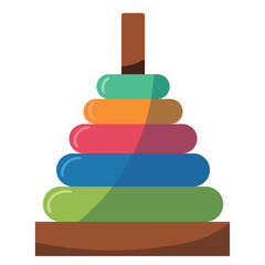 Poster - Multi colored wooden toy stack