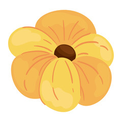 Sticker - flower on white background