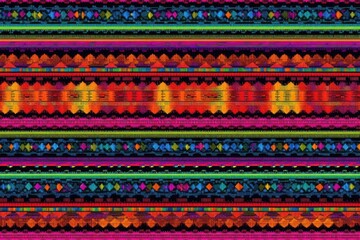 Poster - vibrant striped pattern on a black background. generative ai