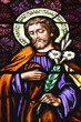 © perlphoto - Colorful stained glass from The Cathedral Basilica of St. Joseph depicting Jesus