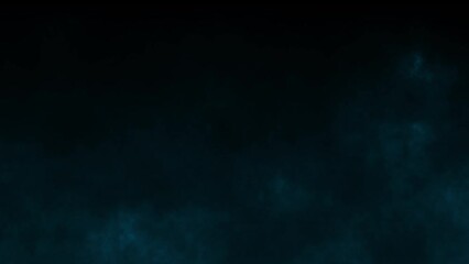 Dark blue dramatic background with dark haze rising across the screen. Digital cinema composition background evening fast moving away. Epic theme, drama, fear, dark, scary, tension