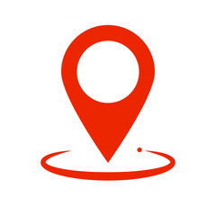 Poster - red map pin icon. location pin. gps. vector.