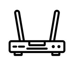 Poster - Simple Wi-Fi router icon. Network connection device. Vector.