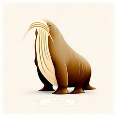 Sticker - Walrus Logo. Generative AI