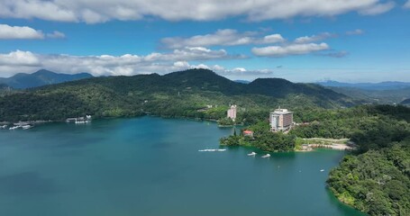 Canvas Print - Aerial view of Sun Moon Lake in Taiwan