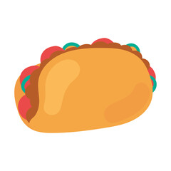 Sticker - mexican taco icon