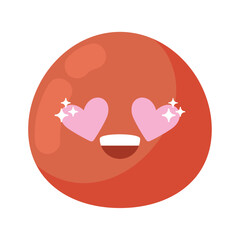 Canvas Print - love emoji kawaii