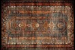 colorful and patterned rug with a vintage look. Generative AI