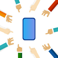 Poster - Smart phone modern technology communication internet mobile touchscreen