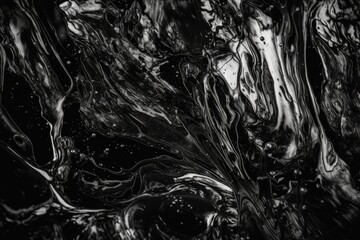 Poster - black and white water landscape. generative ai