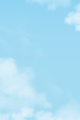 blue sky with clouds,vertical spring cloudy sky,vector banner background of nature for spring or sum