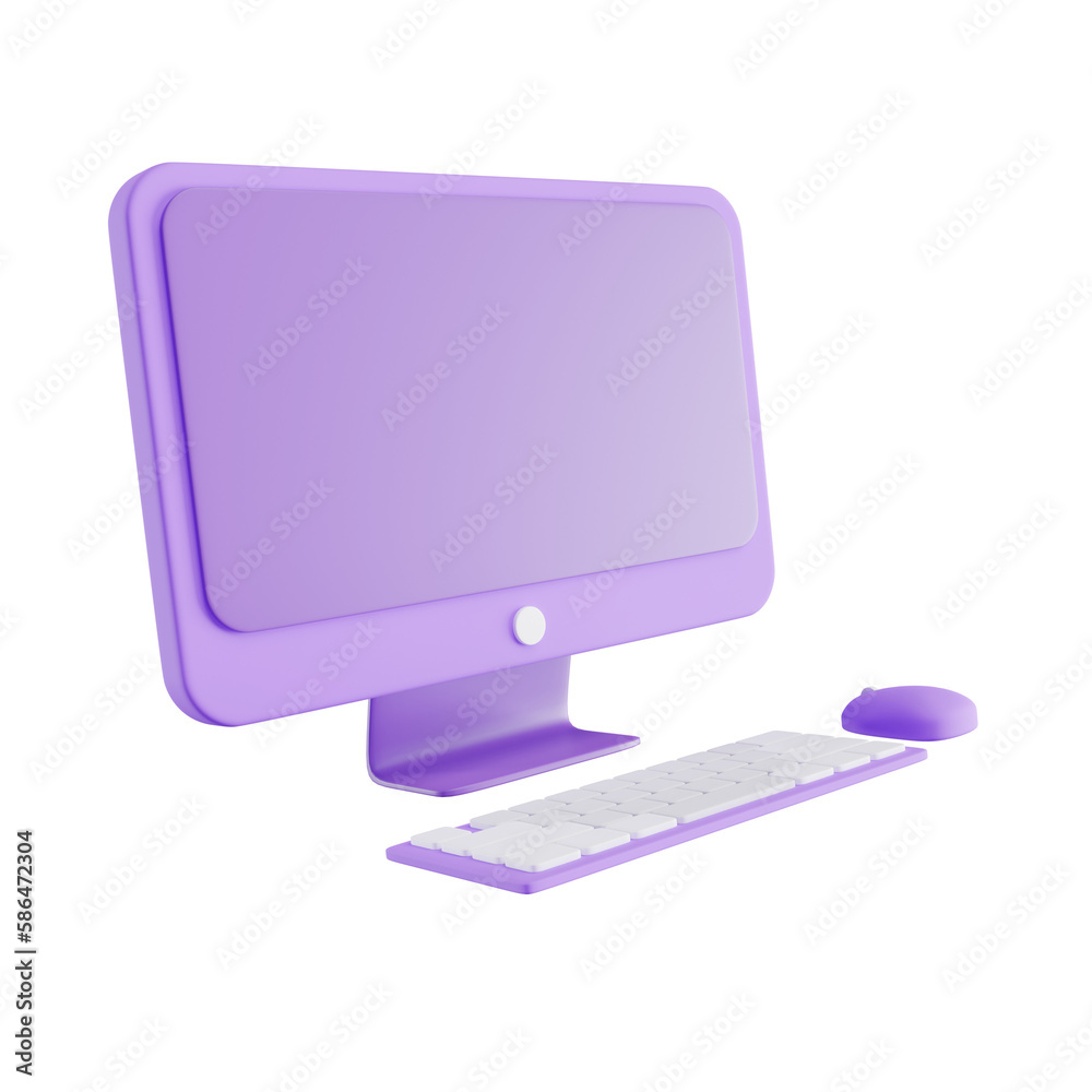 computer 3d icon Stock Illustration | Adobe Stock