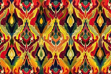 Poster - vibrant and colorful pattern with an abstract design. Generative AI