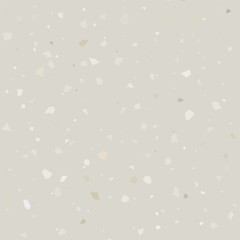 Poster - Terrazzo flooring textured surface modern abstract pattern. Vector seamless abstract repeat with chips of marble or granite in soft pastel colors.