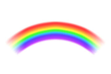 realistic rainbow on transparent background. colorful rainbow in arc shape. transparent rainbow in f