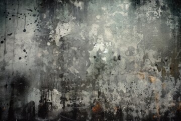 Poster - textured and distressed black and white wall. Generative AI