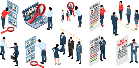 Sticker - Recruiting Isometric Set