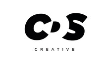 CDS Letters Negative Space Logo Design. Creative Typography Monogram Vector