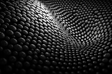 Poster - black and white geometric pattern. Generative AI