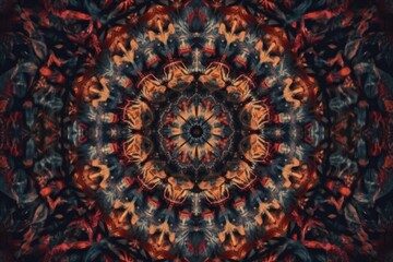 Poster - vibrant, abstract flower design with bold colors. Generative AI
